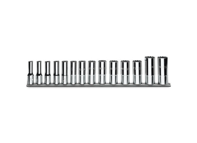 Beta Tools Model 910Bl/Sb14  Rails of 14 Long Sockets 910L