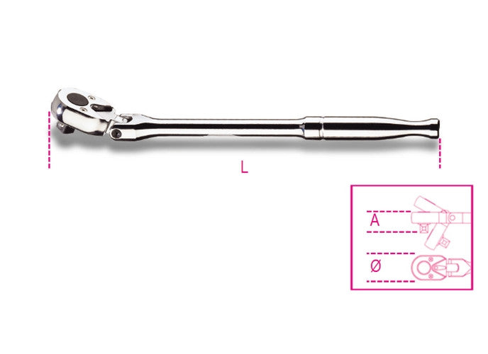 Beta Tools Model 910  M/56-3/8' Reversible Swivel Ratchet