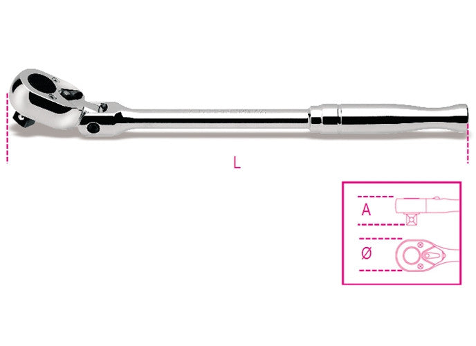Beta Tools Model 920  M/56-1/2' Reversible Swivel Ratchet