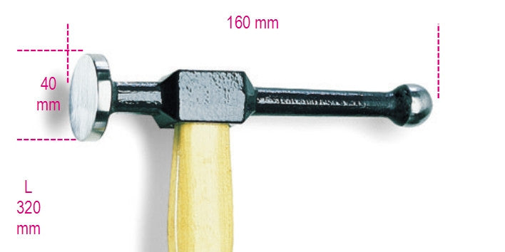 Beta Tools Model 1351  Hammer Round Flat Face - Ball Pein