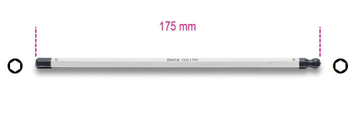 Beta Tools Model 1281  Pe2.5mm-Reversible Ball Head Hexagon Screwdrivers