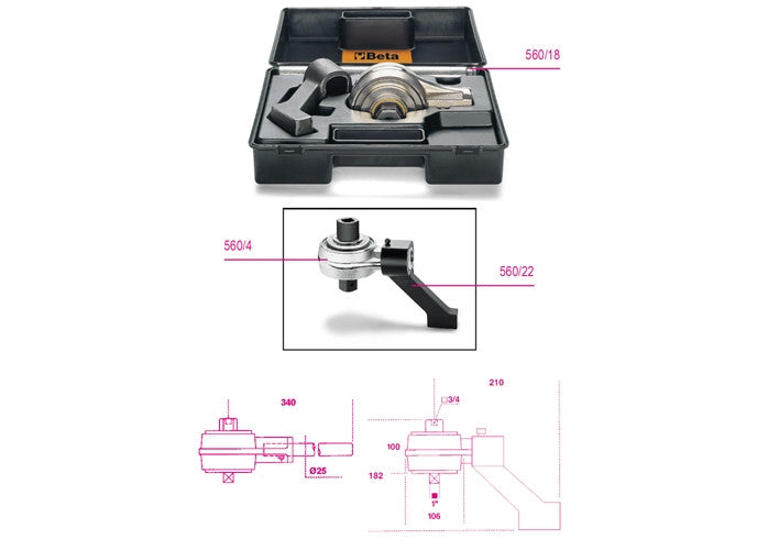 Beta Tools Model 560  4-Torque Multiplier Body 5:1 Nm2700