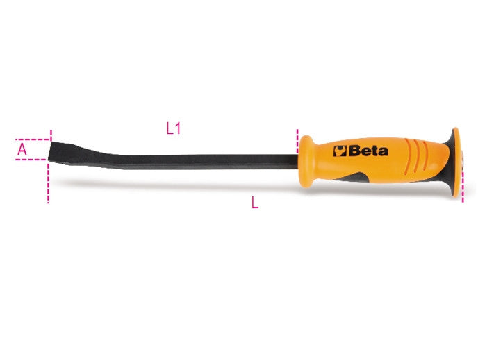 Beta Tools Model 965  450mm-Pry Bars with Flat Curved Ends