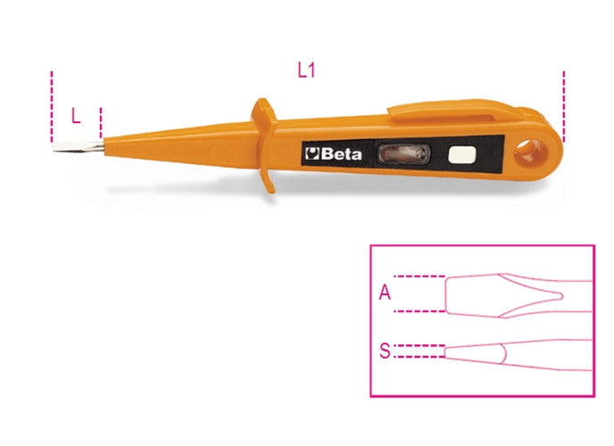 Beta Tools Model 1253  A-Mains Testing Screwdriver 125/250