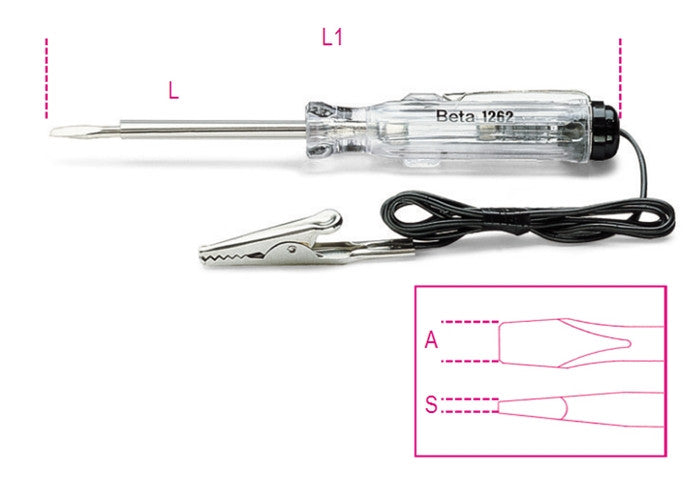 Beta Tools Model 1254  Circuit Testing Screwdriver 6-24V