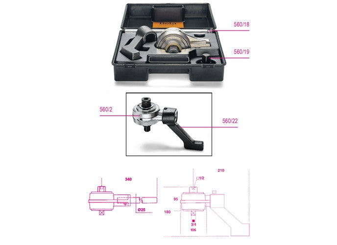 Beta Tools Model 560  2-Torque Multiplier Body 5:1 Nm1300