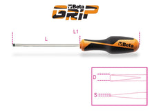Beta Tools Model 1264  4X125-Screwdrivers Headless Slotted