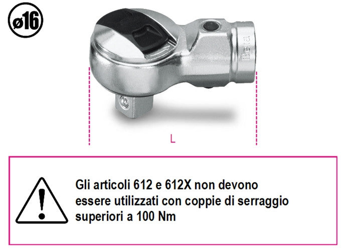 Beta Tools Model 614  X-Reversible Ratchets for Torque Bars