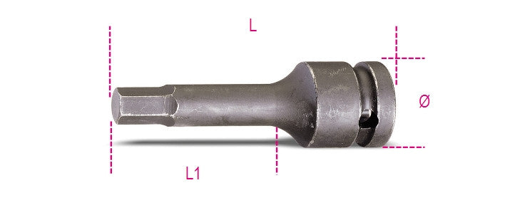 Beta Tools Model 720  Me5mm-Impact Socket Drivers Hexagon Screws