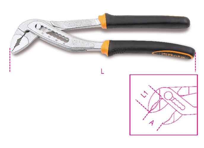 Beta Tools Model 1048  Bm250mm-Slip Joint Pliers Boxed Joint