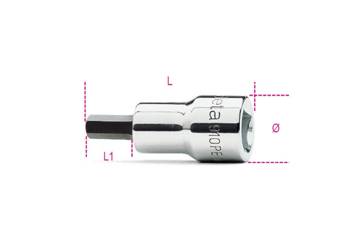 Beta Tools Model 910  Pe3mm-Socket Drivers for Hexagon Screws
