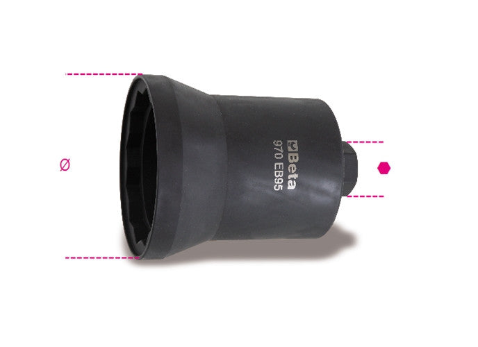 Beta Tools Model 970  Eb95mm-Impact Sockets for Axle Nuts