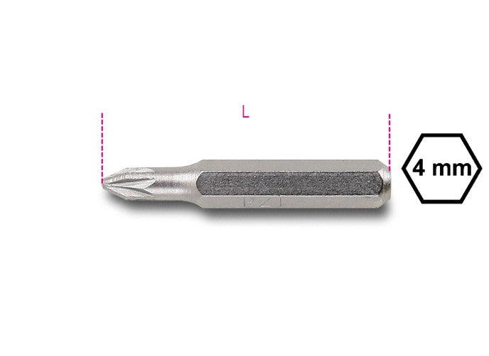 Beta Tools Model 1256  Pz1-Bits for Slotted Head Screws