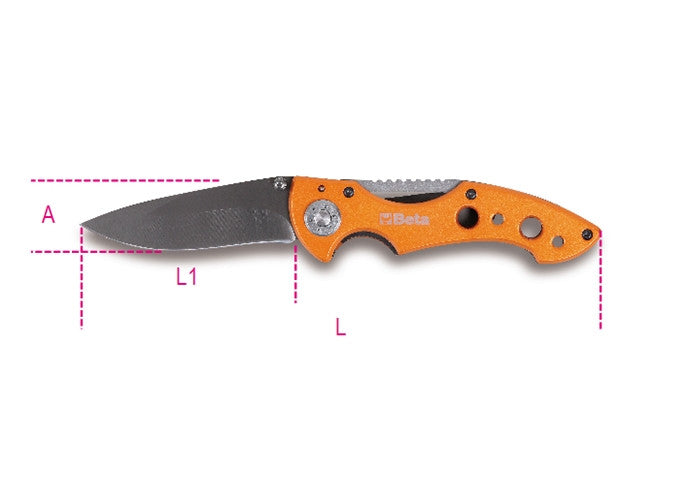Beta Tools Model 1778  Foldaway Knife in Case