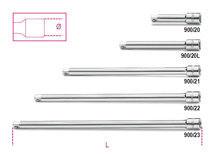 Beta Tools Model 900  22-1/4' Drive Extension Bars