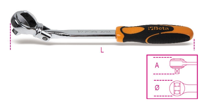 Beta Tools Model 920  56A-1/2' Swivel Reversible Ratchet