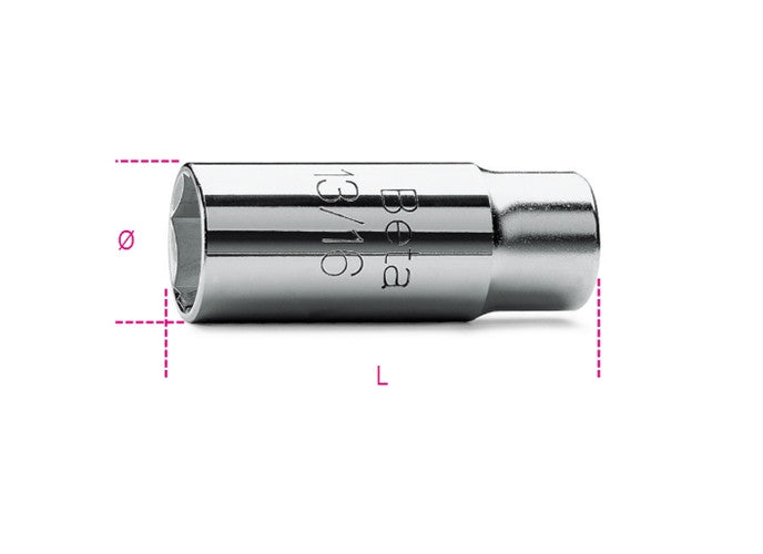 Beta Tools Model 956  C16-1/2' Spark Plug Sockets Hexagon