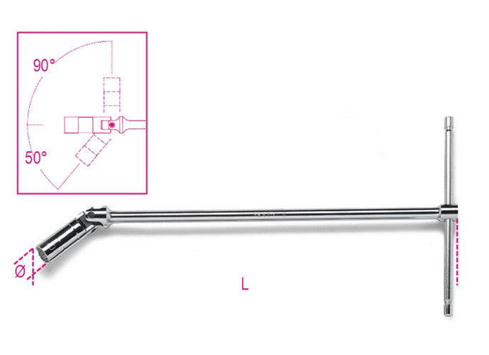 Beta Tools Model 959  20 8-T-Handle Spark Plug Wrenches Std