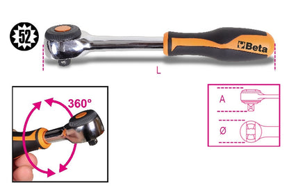Beta Tools Model 920  58-1/2' Drive Reversible Ratchet