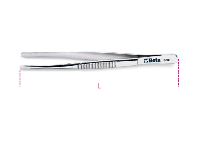 Beta Tools Model 996  150mm-Straight End Spring Tweezers