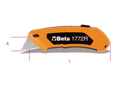 Beta Tools Model 1772  R-Utility Knife Retractable Blade