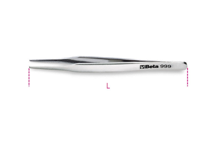 Beta Tools Model 999  Flat Round End Spring Tweezers