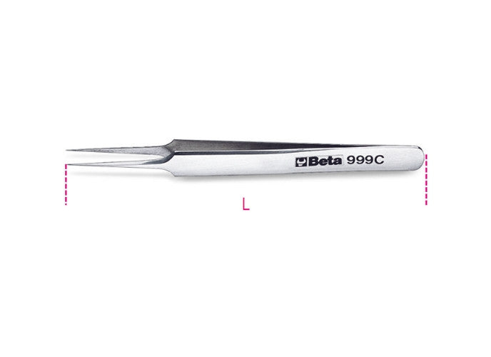 Beta Tools Model 999  C-Extra Slim Straight Tweezers