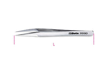 Beta Tools Model 999  D-Extra Slim Angled Spring Tweezers