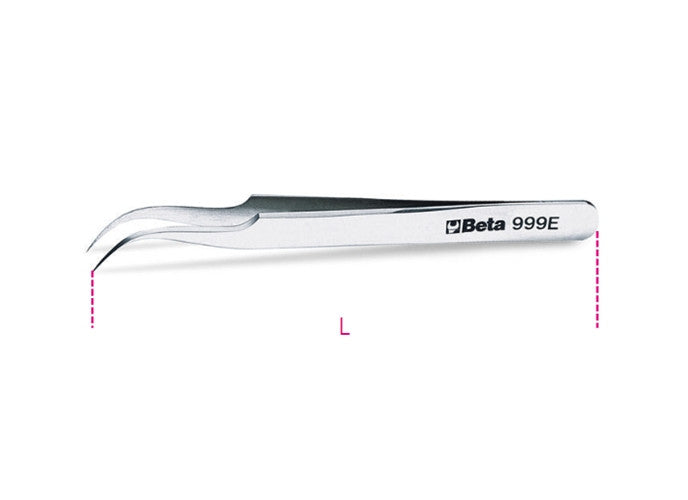 Beta Tools Model 999  E-Extra Slim Curved Spring Tweezers
