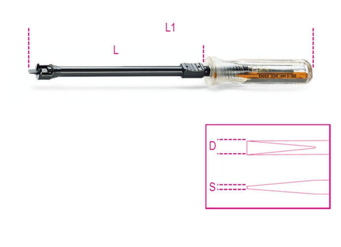 Beta Tools Model 1250  4X125mm-Screwholding Screwdrivers