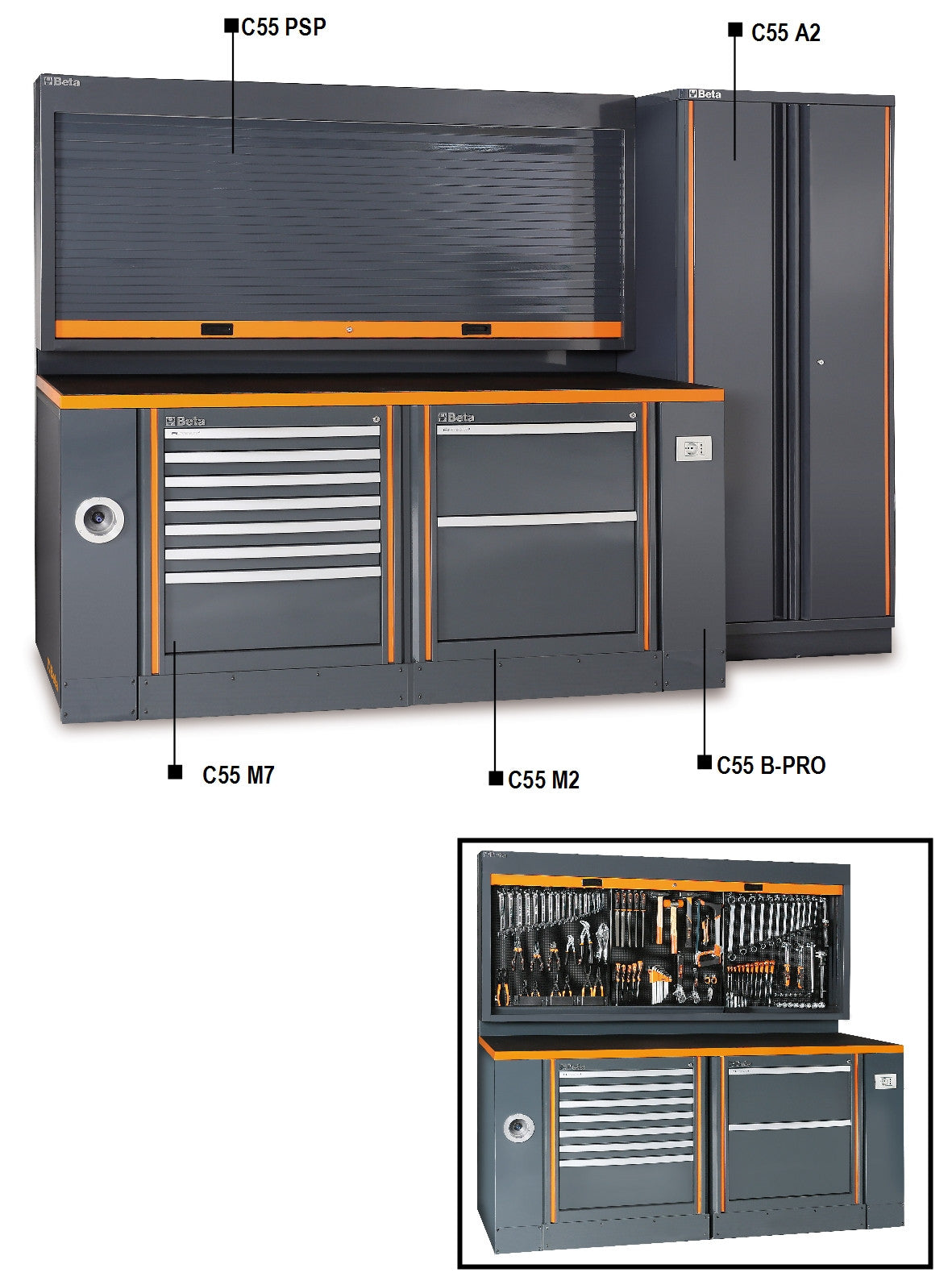 Beta Tools Model C55  Ab-Pro/1-Garage Furniture Combination