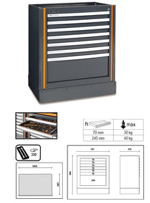 Beta Tools Model C55  M7-Fixed Module with 7 Drawers