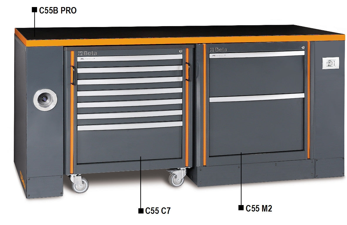 Beta Tools Model C55  B-Pro/3-Workbench & Cab C7 + Module M2