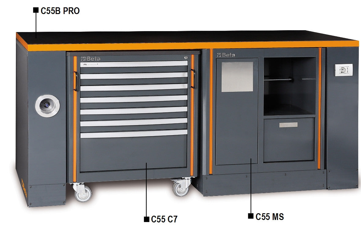 Beta Tools Model C55  B-Pro/4-Workbench & Cab C7 + Module Ms