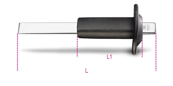 Beta Tools Model 1342  Pm-Extra Flat Chisel with Hand Guard