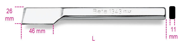 Beta Tools Model 1343  Flat Chisel with Side Cutter
