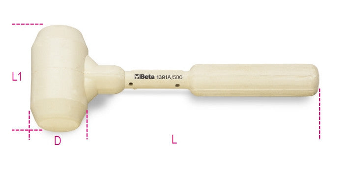 Beta Tools Model 1391  A500-Dead-Blow Hammers Tile Workers