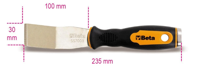 Beta Tools Model 1479  Rb/2-Bent Putty Knife Scraper