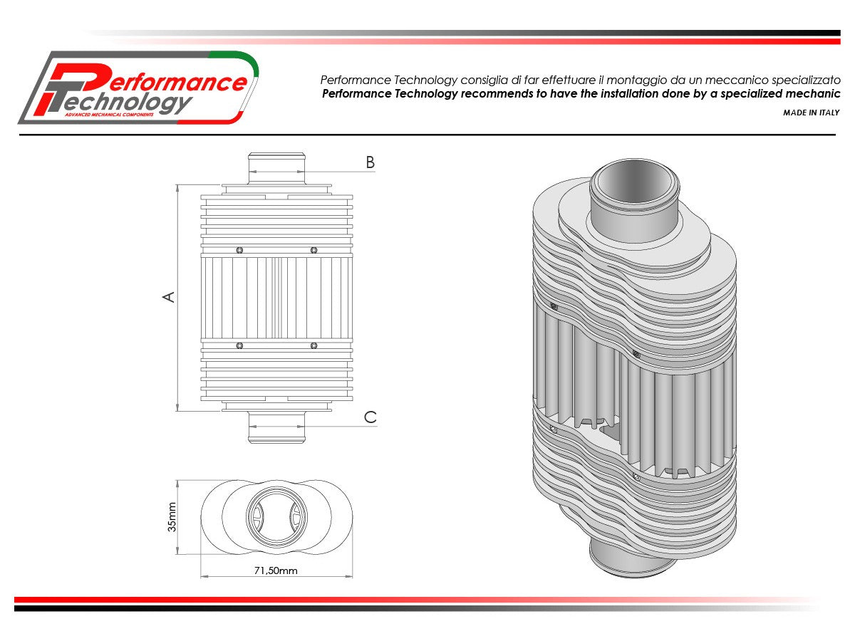 DBK Special Parts (Ducabike) Performance Technology Universal In-Line Double Housing Radiator Coolers