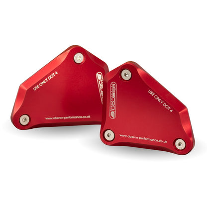 Oberon NEW VERSION Front Brake / Clutch Reservoir Cap Set for Ducati 999/749
