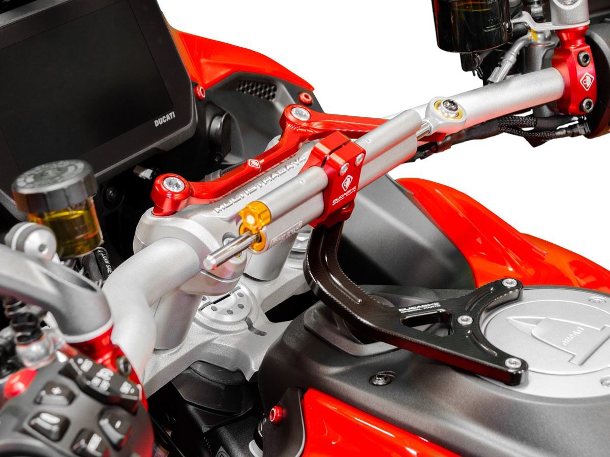 DBK Special Parts (Ducabike) Steering Damper Mount Kit for the Ducati Multistrada V4 Pikes Peak