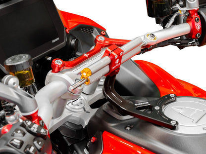 DBK Special Parts (Ducabike) Steering Damper Mount Kit for the Ducati Multistrada V4 Pikes Peak