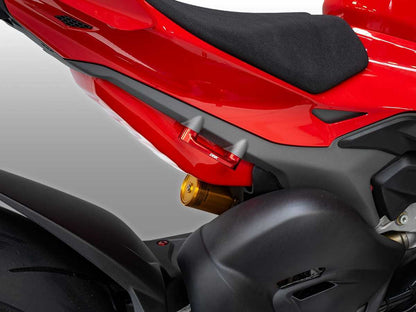 DBK Special Parts (Ducabike) Passenger Rearset / Foot peg Blanking Plate Set / Racing Tie Down Hooks for Ducati Panigale / Streetfighter V4