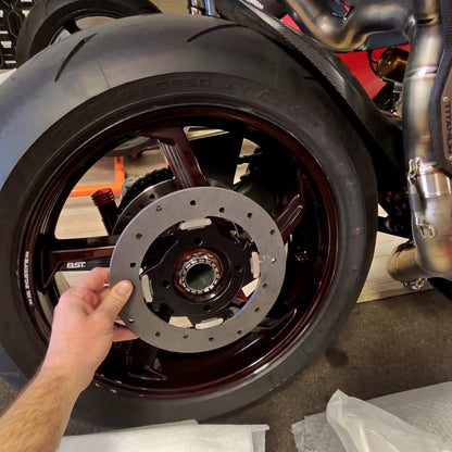 Sicom Dual Matrix Carbon Ceramic (DMC) Floating Rear Brake Rotor AND Pads for the Ducati Panigale 1299 / 1199 / V4 some Monster and Multistrada 1200 245mm X 6mm