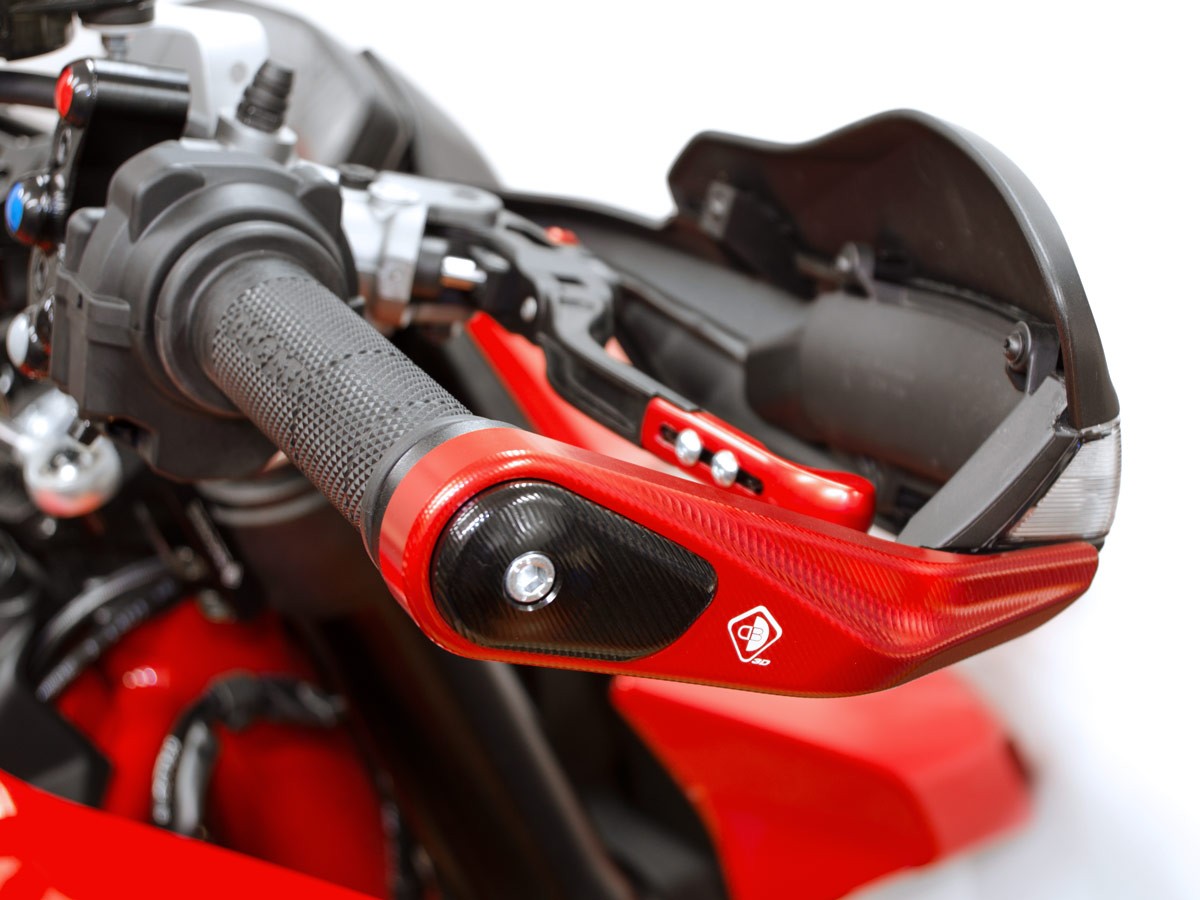 DBK Special Parts (Ducabike) Billet Hand Guard Protectors With Slider for the 2015+ Ducati Multistrada 1260 / 1200 / 950 and Hypermotard 950