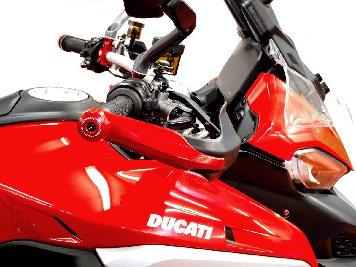 DBK Special Parts (Ducabike) Billet Hand Guard protectors for the Ducati Multistrada V4 / S / Sport and Hypermotard 698 Mono