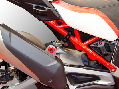 DBK Special Parts (Ducabike) Exhaust Support Bracket for Multistrada V4 (21-24 only) replaces OE Passenger Footpeg - Delete