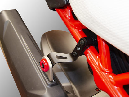 DBK Special Parts (Ducabike) Exhaust Support Bracket for Multistrada V4 (21-24 only) replaces OE Passenger Footpeg - Delete