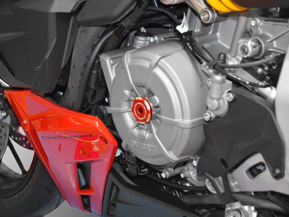 DBK Special Parts (Ducabike) Contrast Cut Stator Inspection Plug for Ducati Streetfighter V2