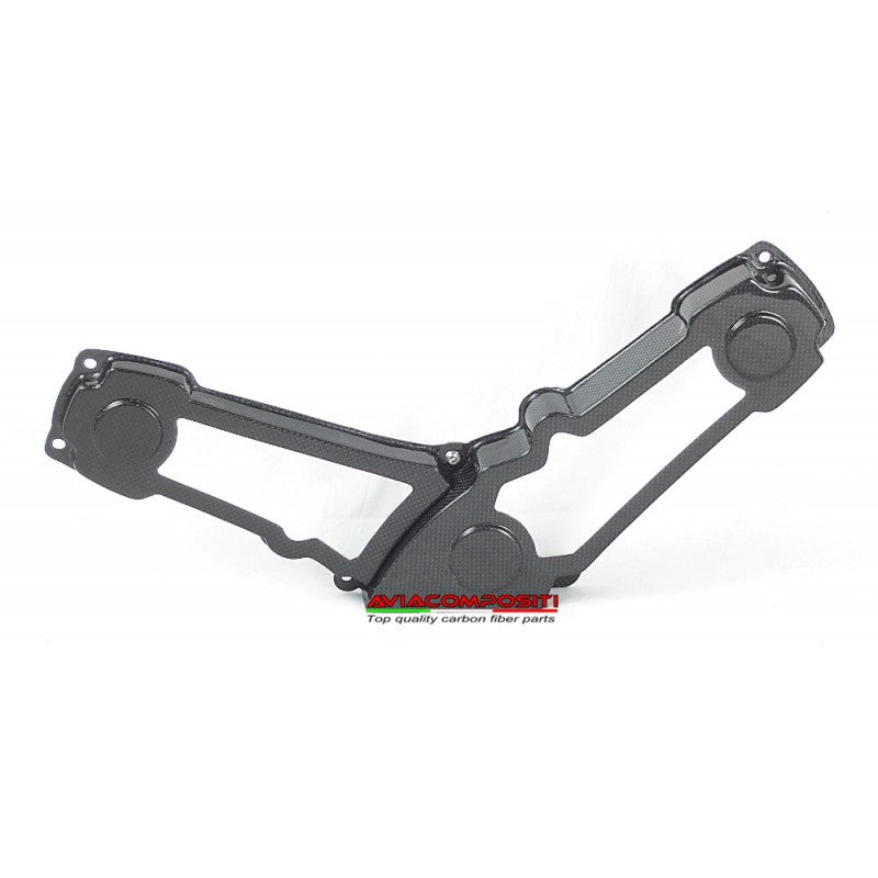 AviaCompositi Carbon Fiber And Clear Window Belt Covers for Ducati Monster and Supersport 600 / 750